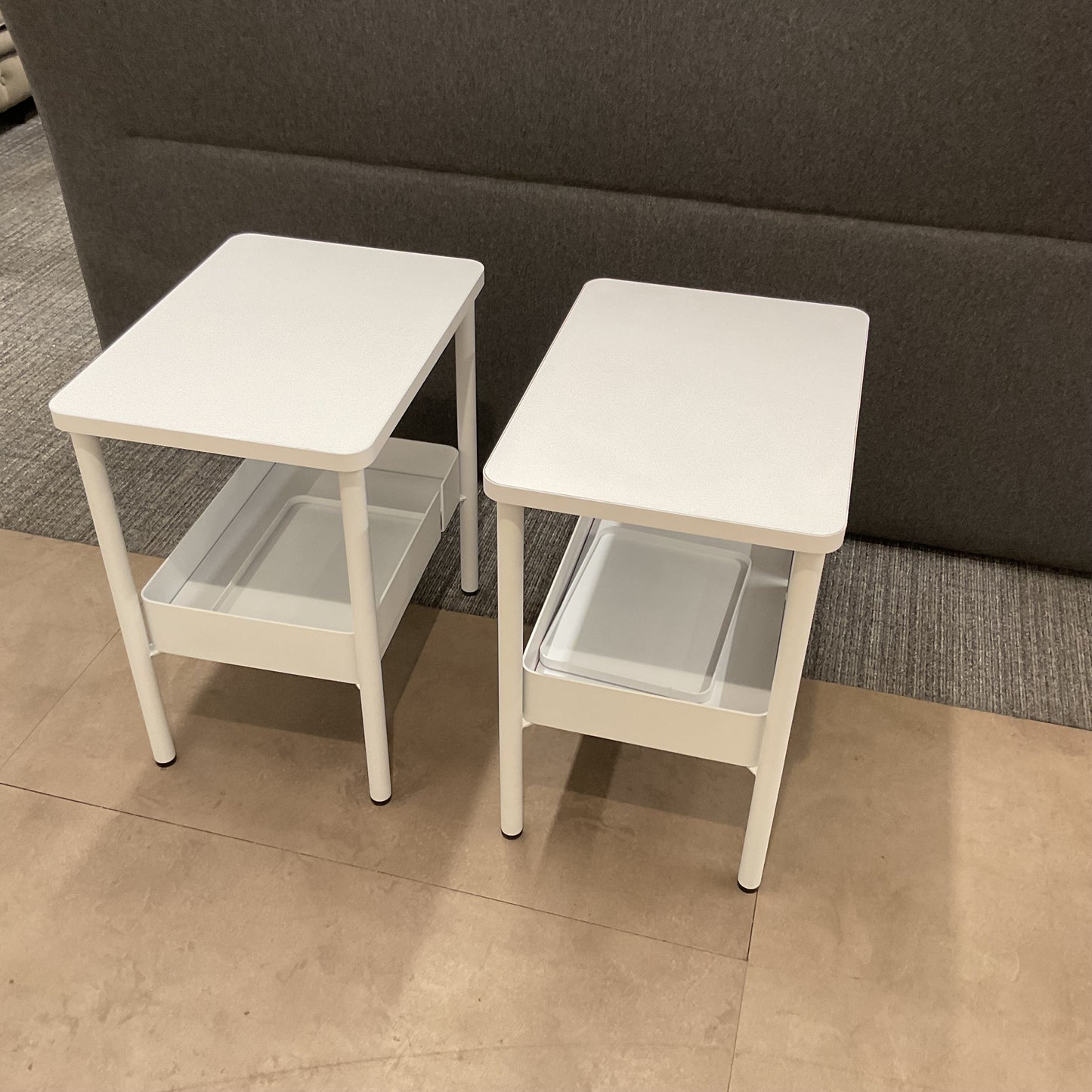 Pair of Casper Nightstands - White