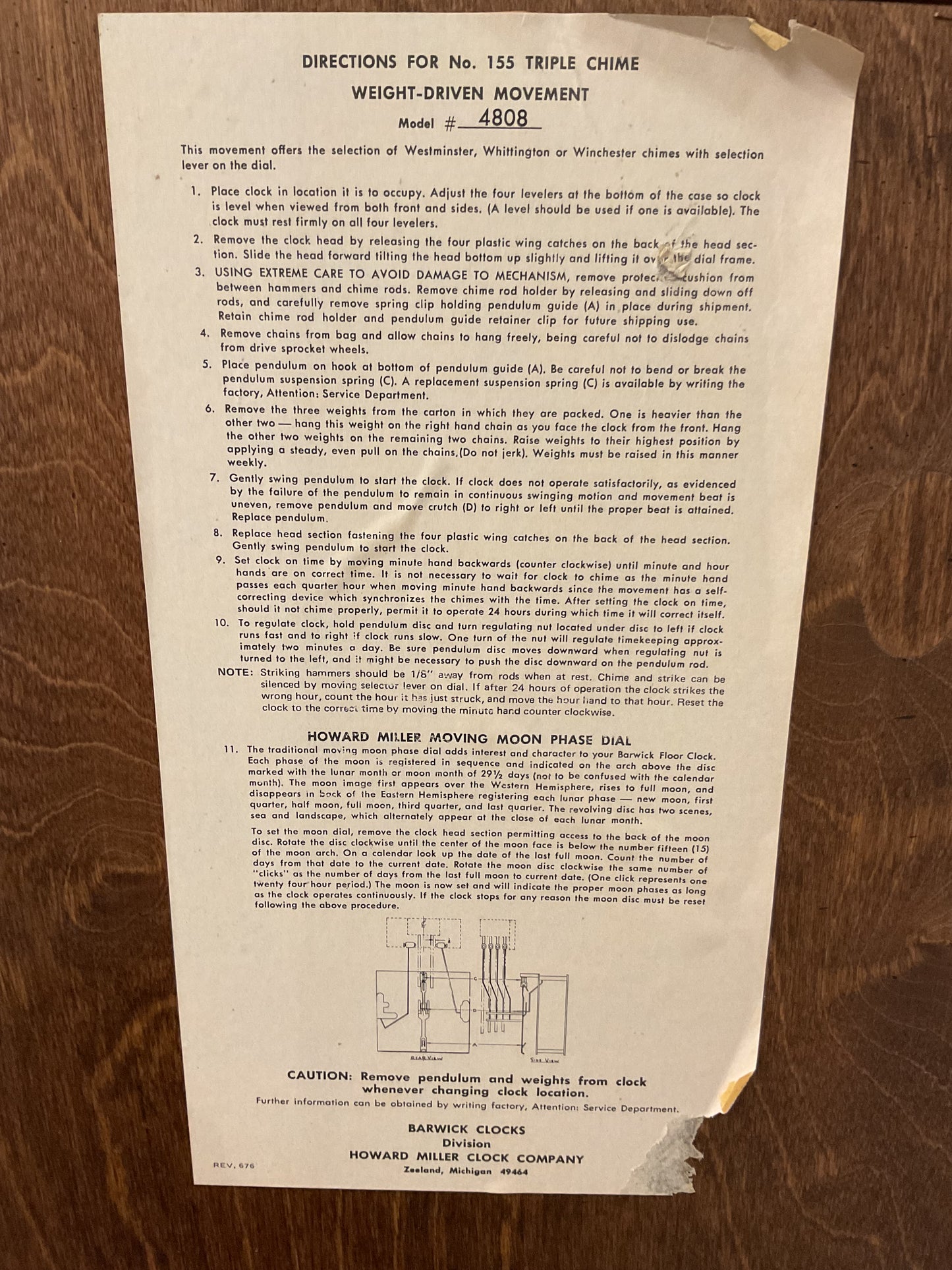Howard Miller Grandfather Clock
