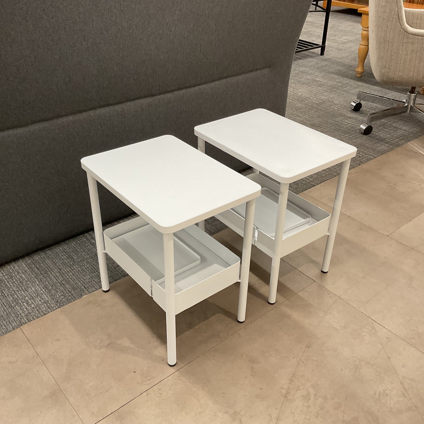 Pair of Casper Nightstands - White