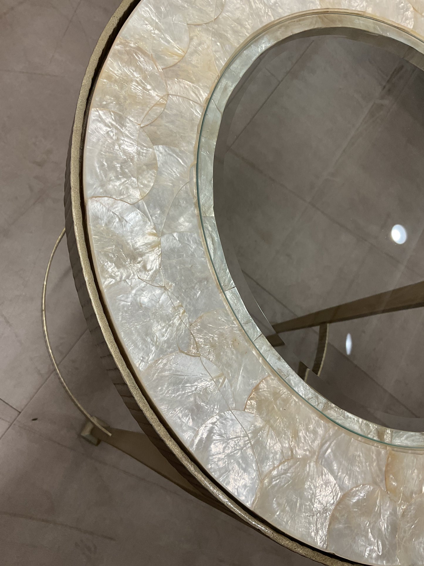 Capiz Shell Accent Table