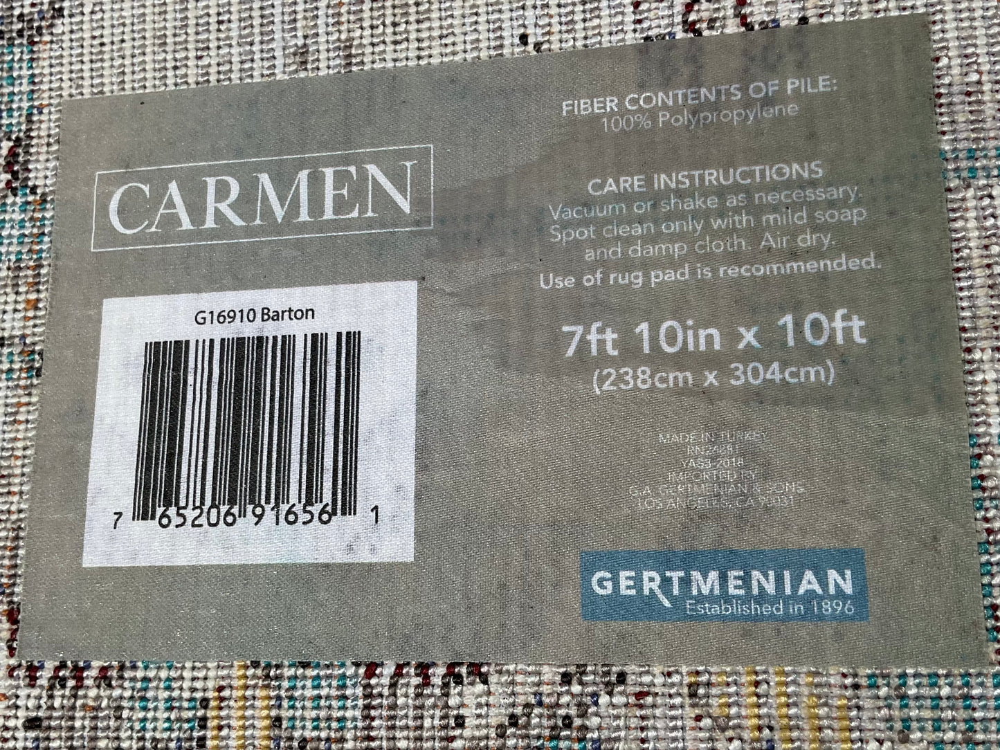 Carmen Barton Ivory Area Rug (R083)