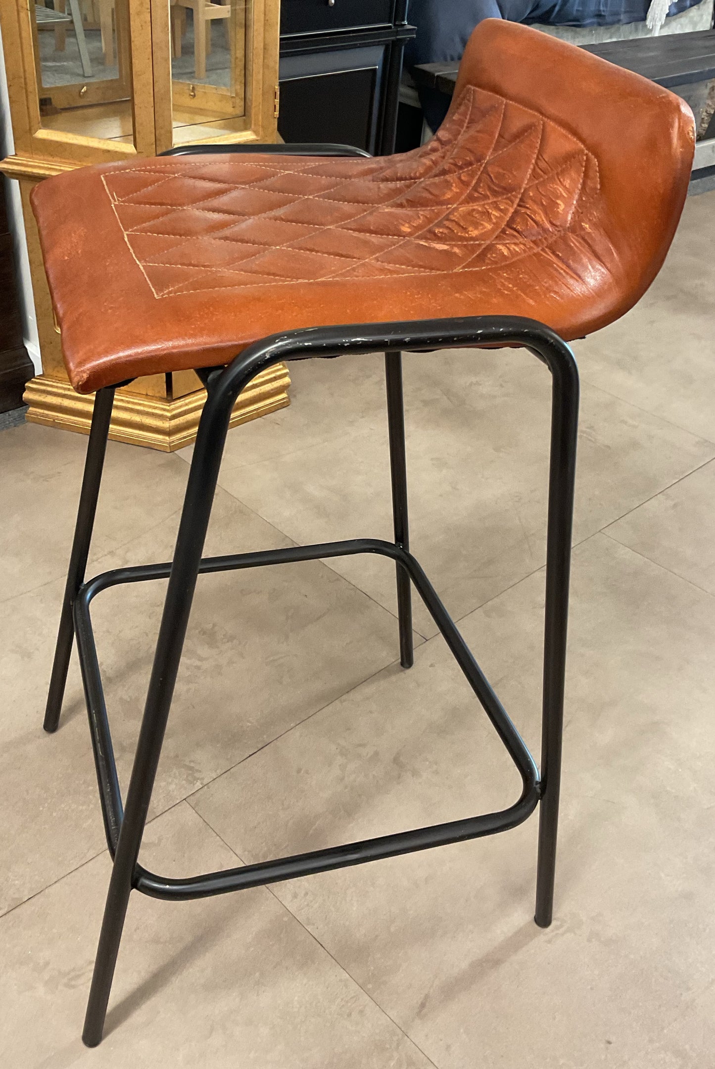 Leather Counter Stool