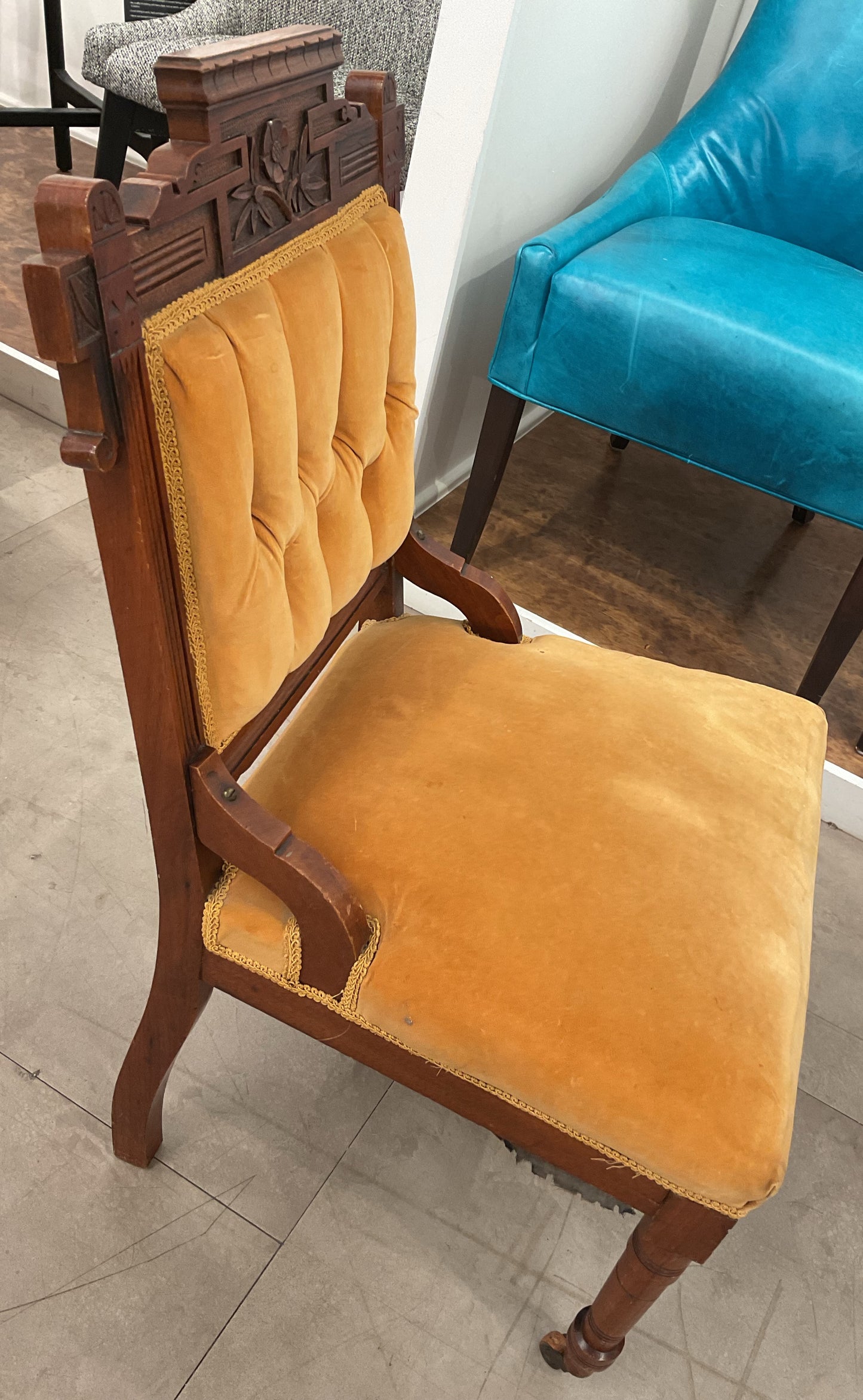 Victorian Velvet Chair