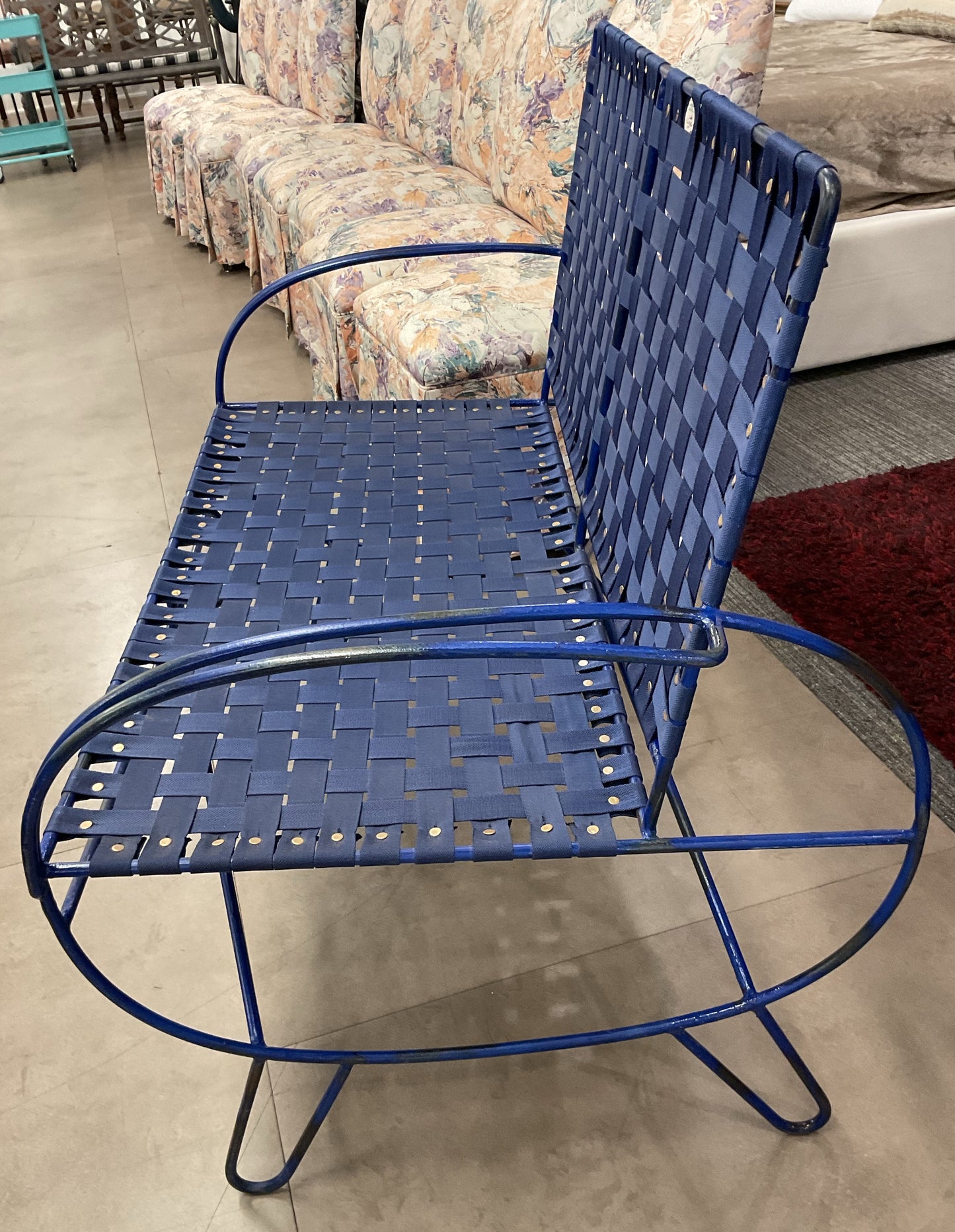 Navy Blue 2-Seater Bench