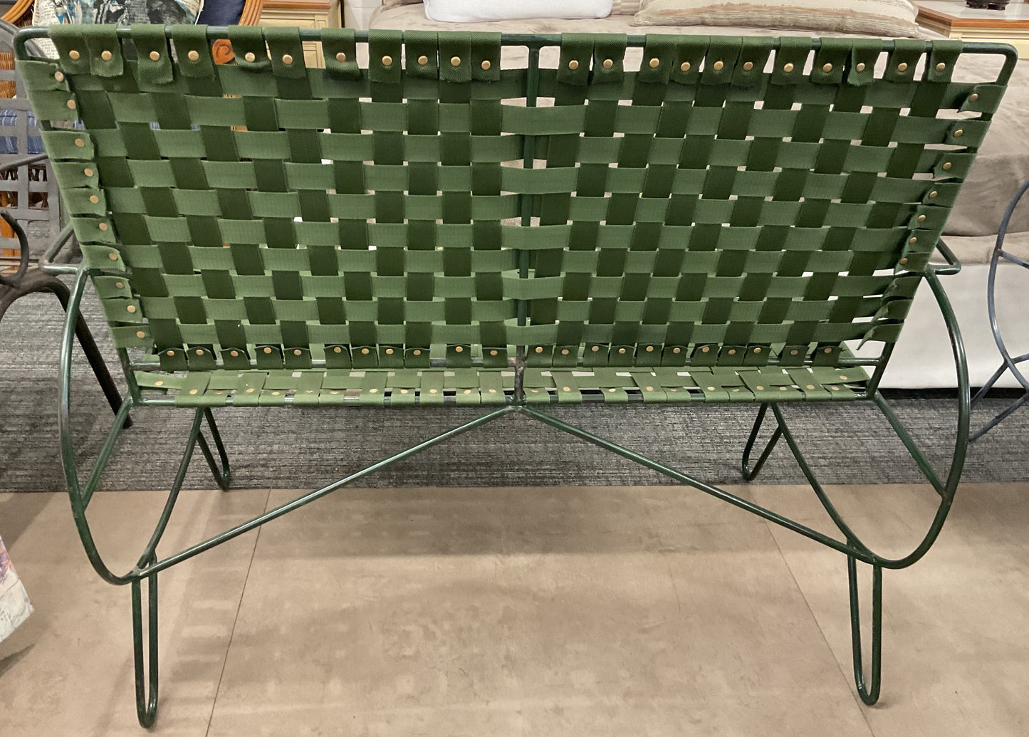 Army Green 2-Seater Bench