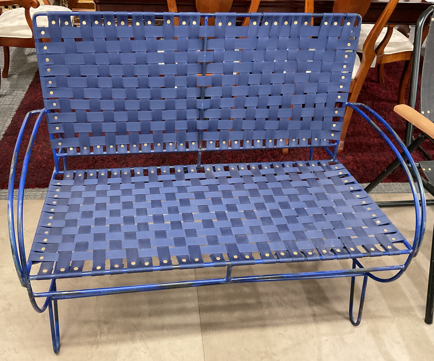 Navy Blue 2-Seater Bench