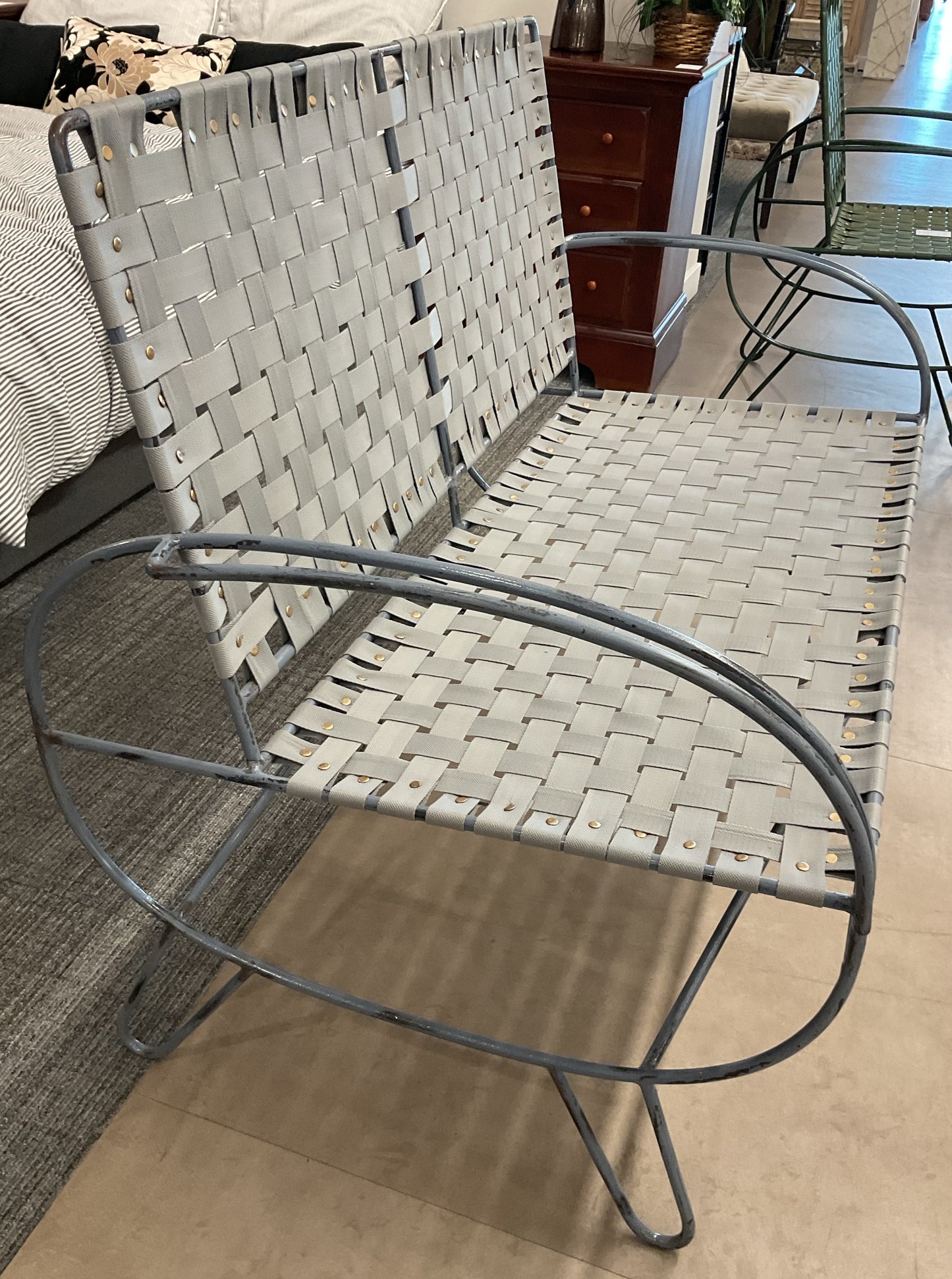 Silver 2-Seater Bench