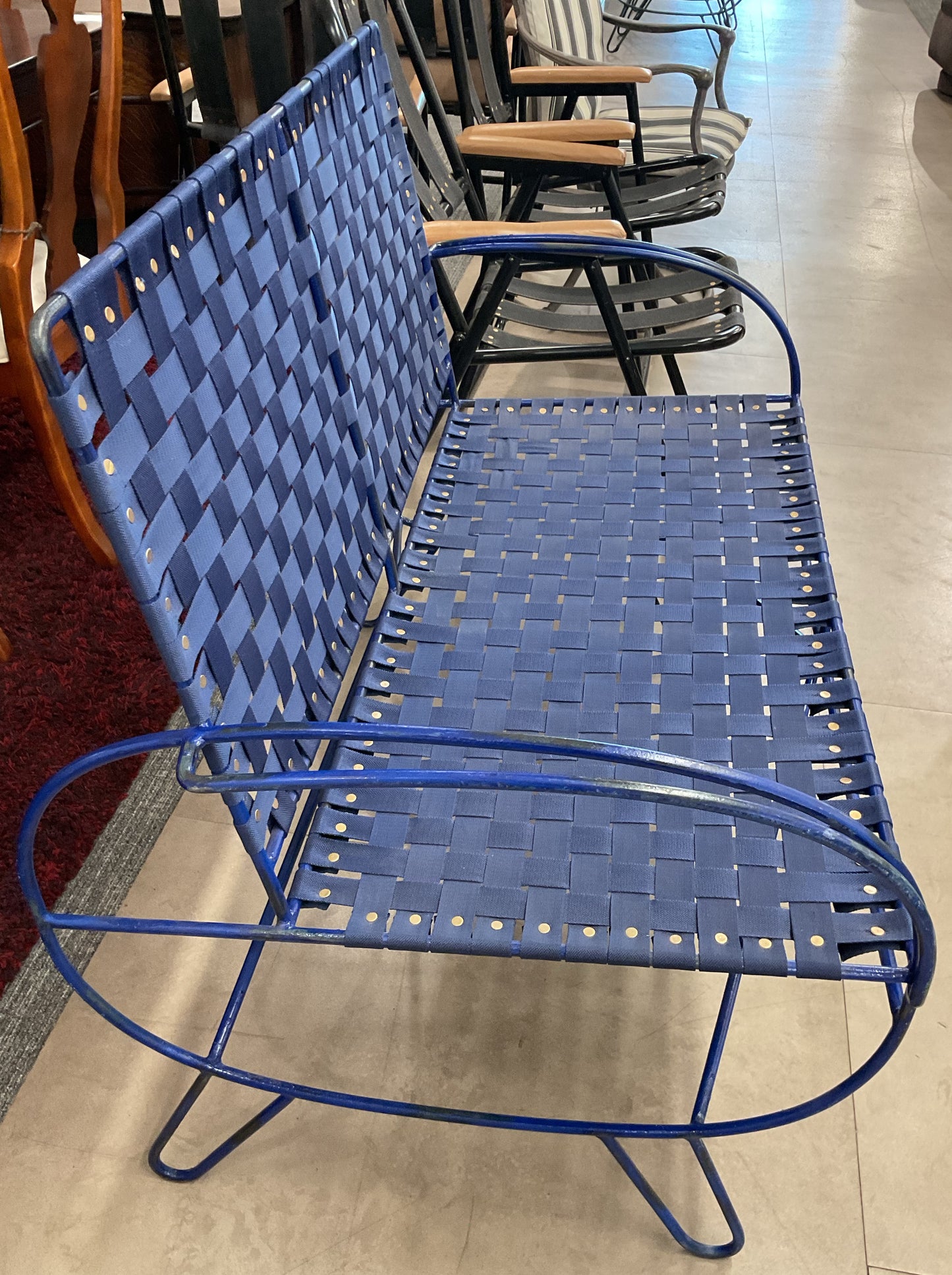 Navy Blue 2-Seater Bench