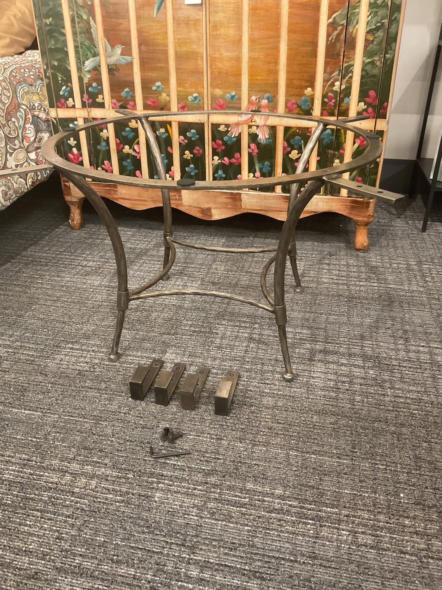Antiqued Metal End Table Frame