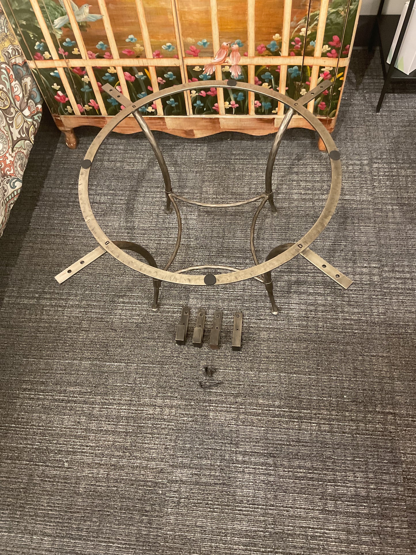 Antiqued Metal End Table Frame