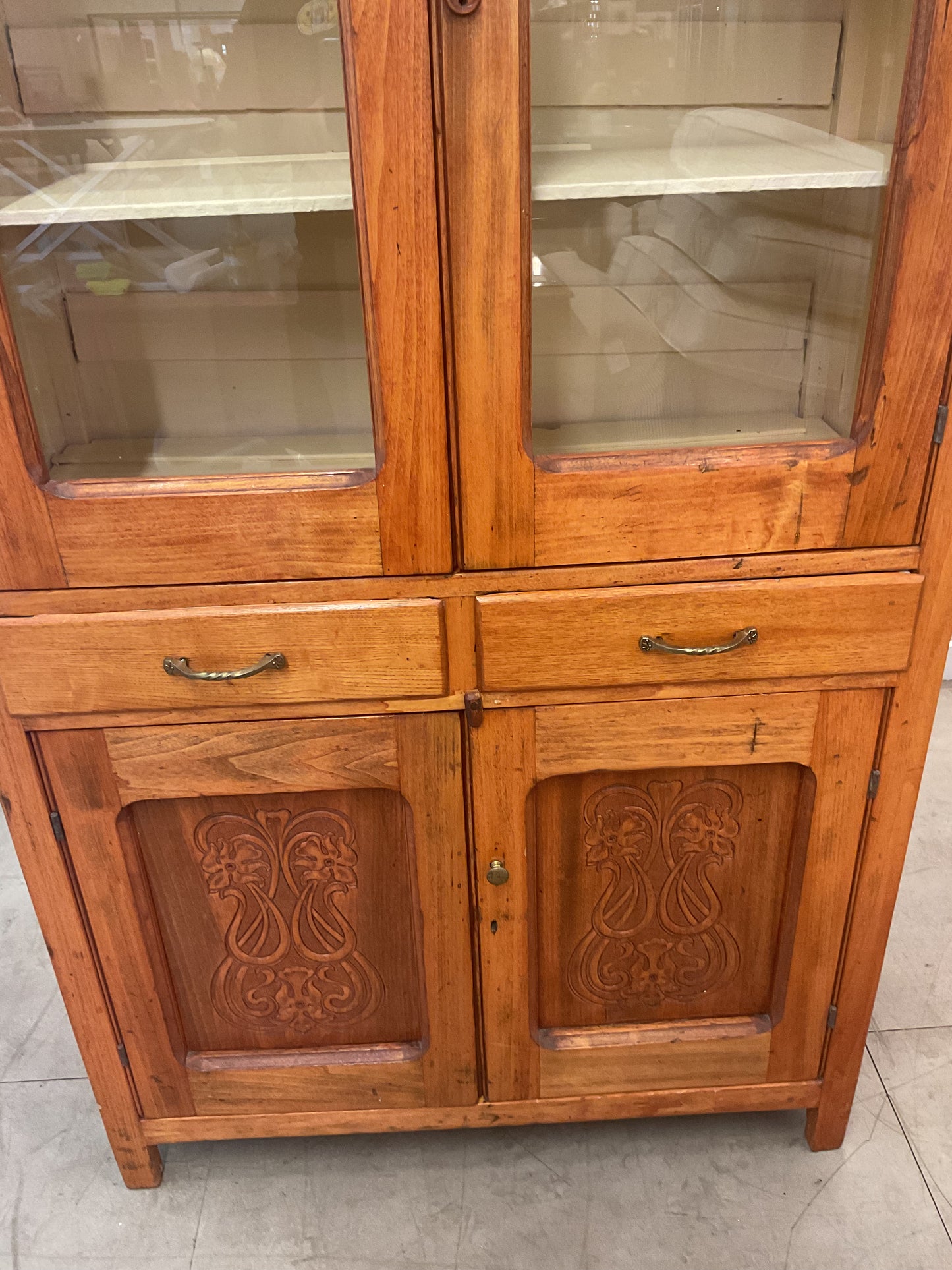 Amber Carved Cabinet