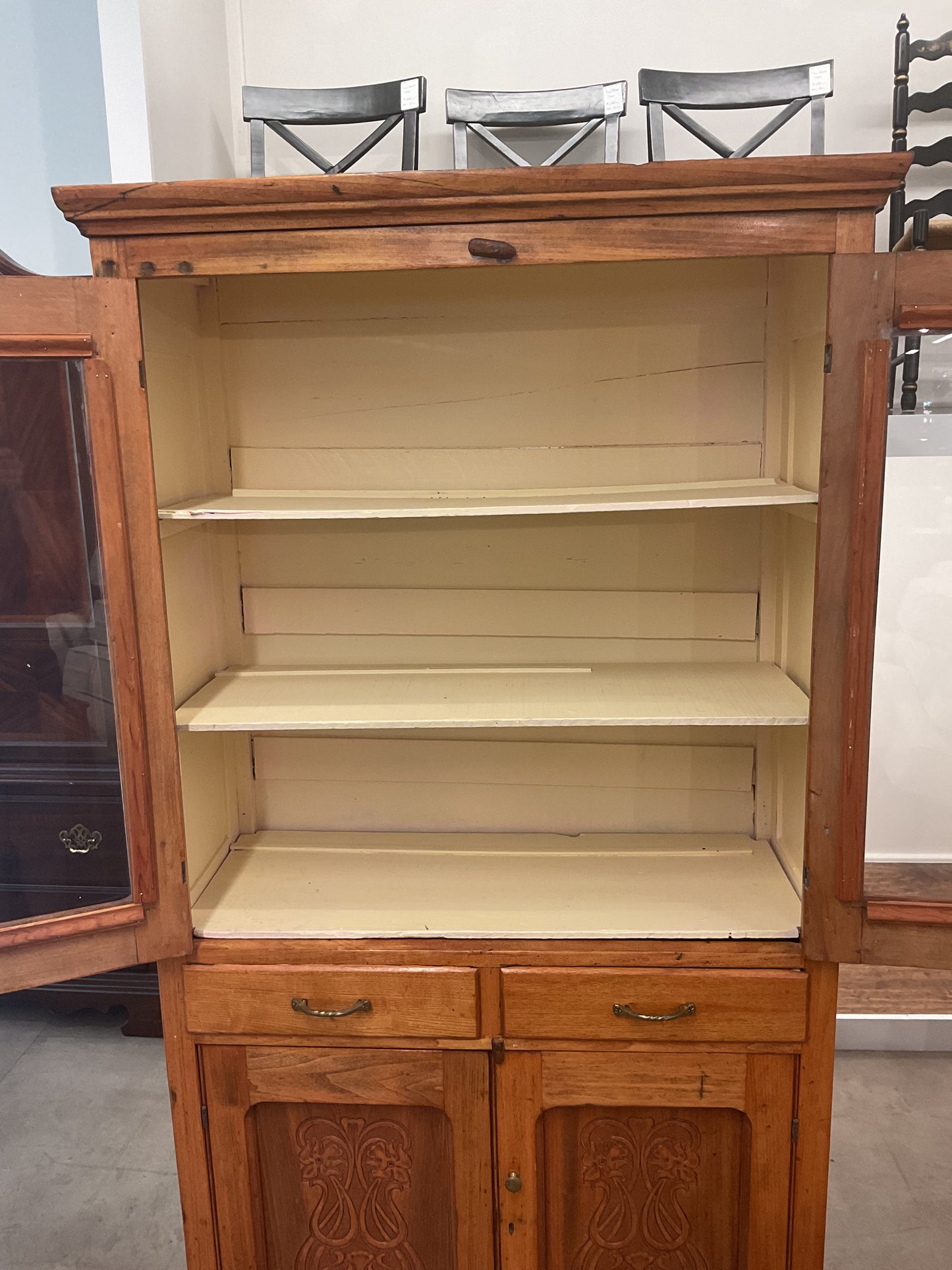 Amber Carved Cabinet