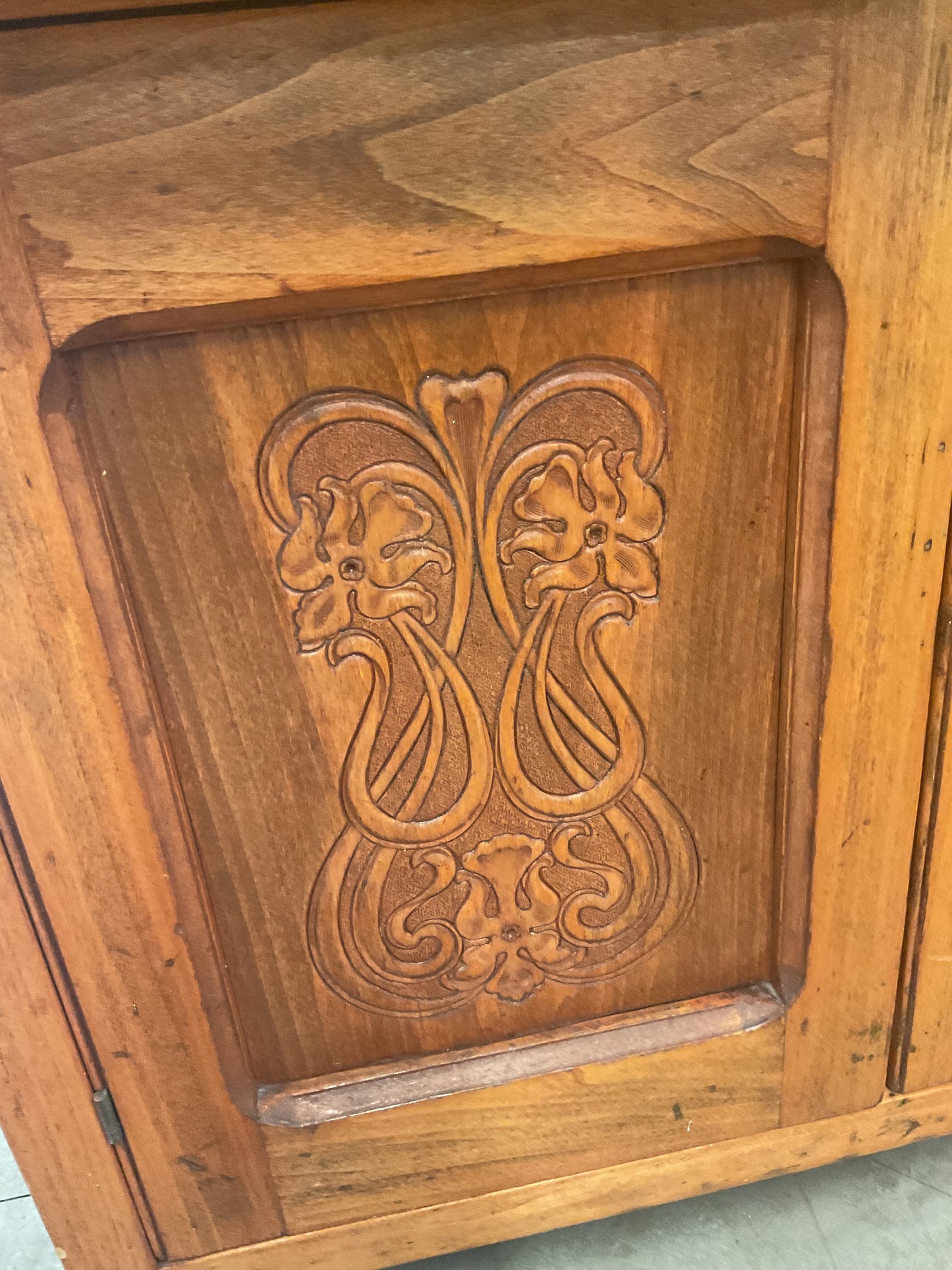 Amber Carved Cabinet