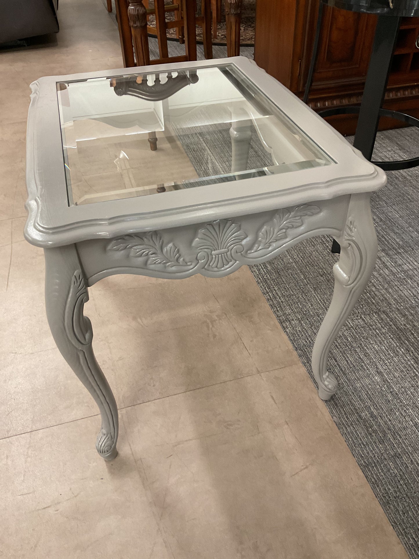 Refinished Grey End Table