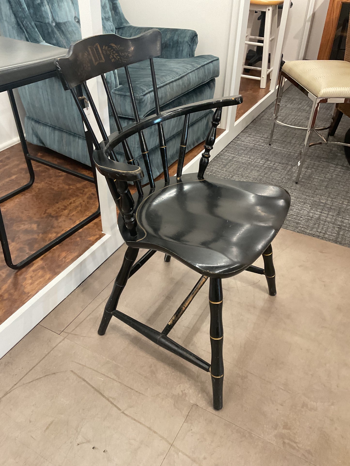 Black/Gold Accent Chair