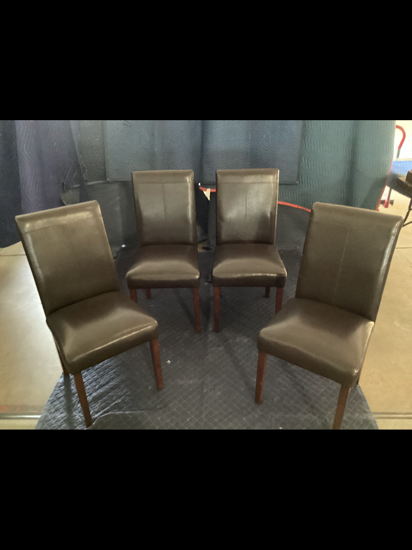 Stone top 4 Chair Dining Set