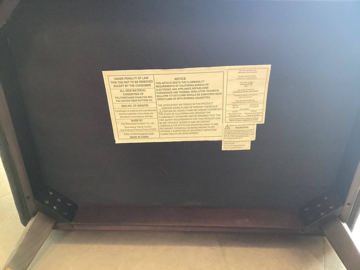 Charcoal Storage Ottoman