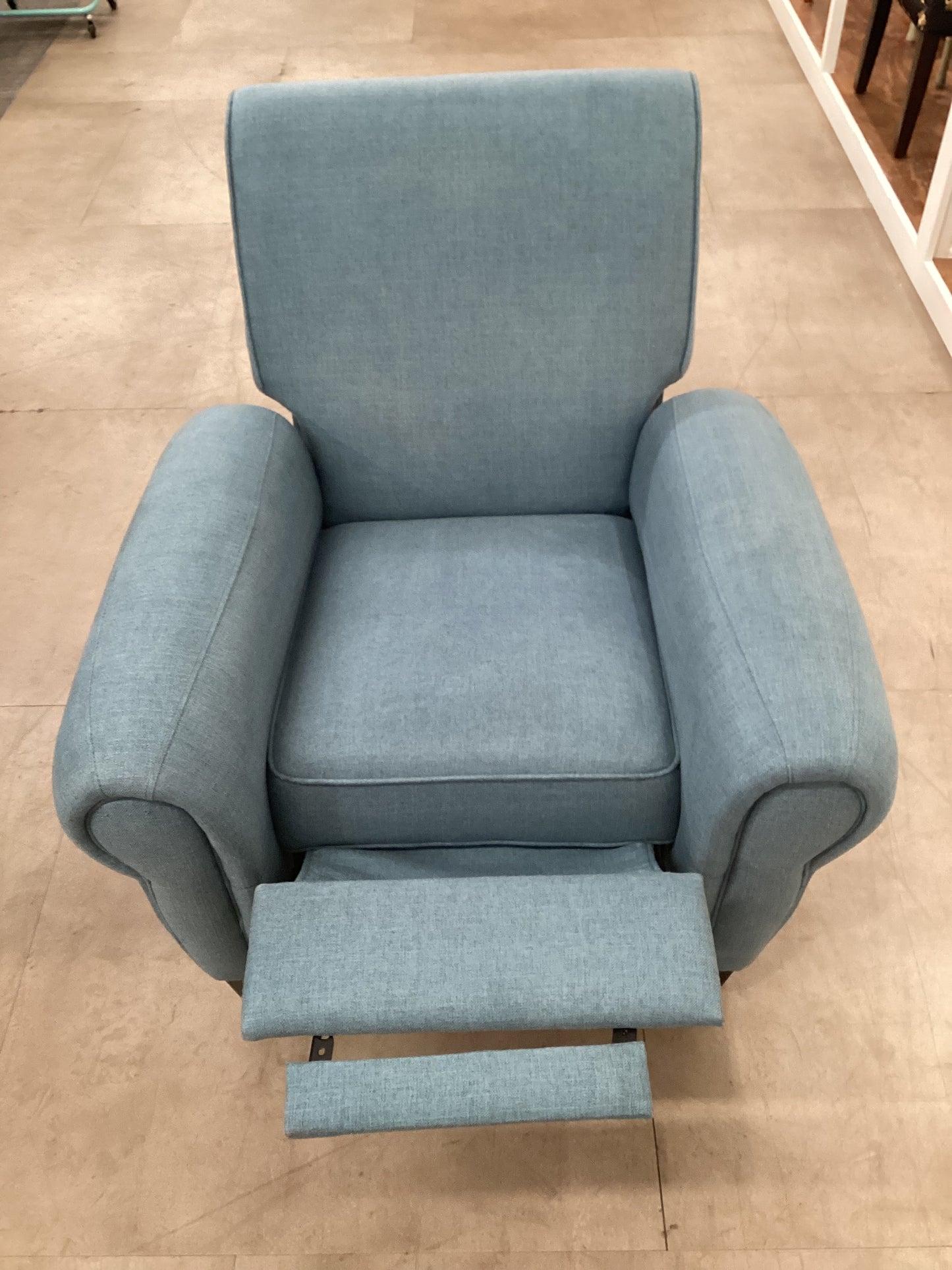 Sky Blue Reclining Arm Chair