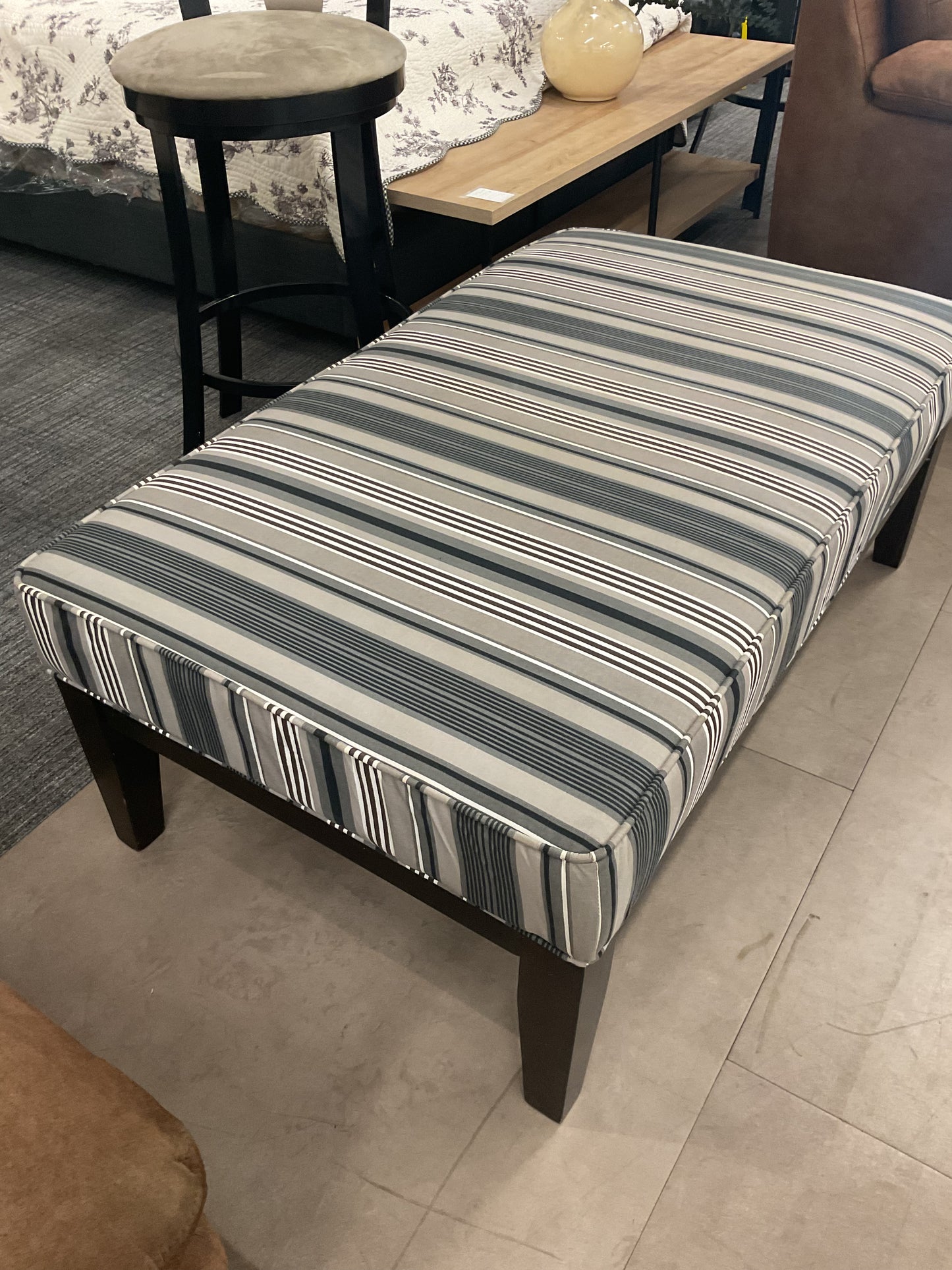 Sassy Striped Ottoman