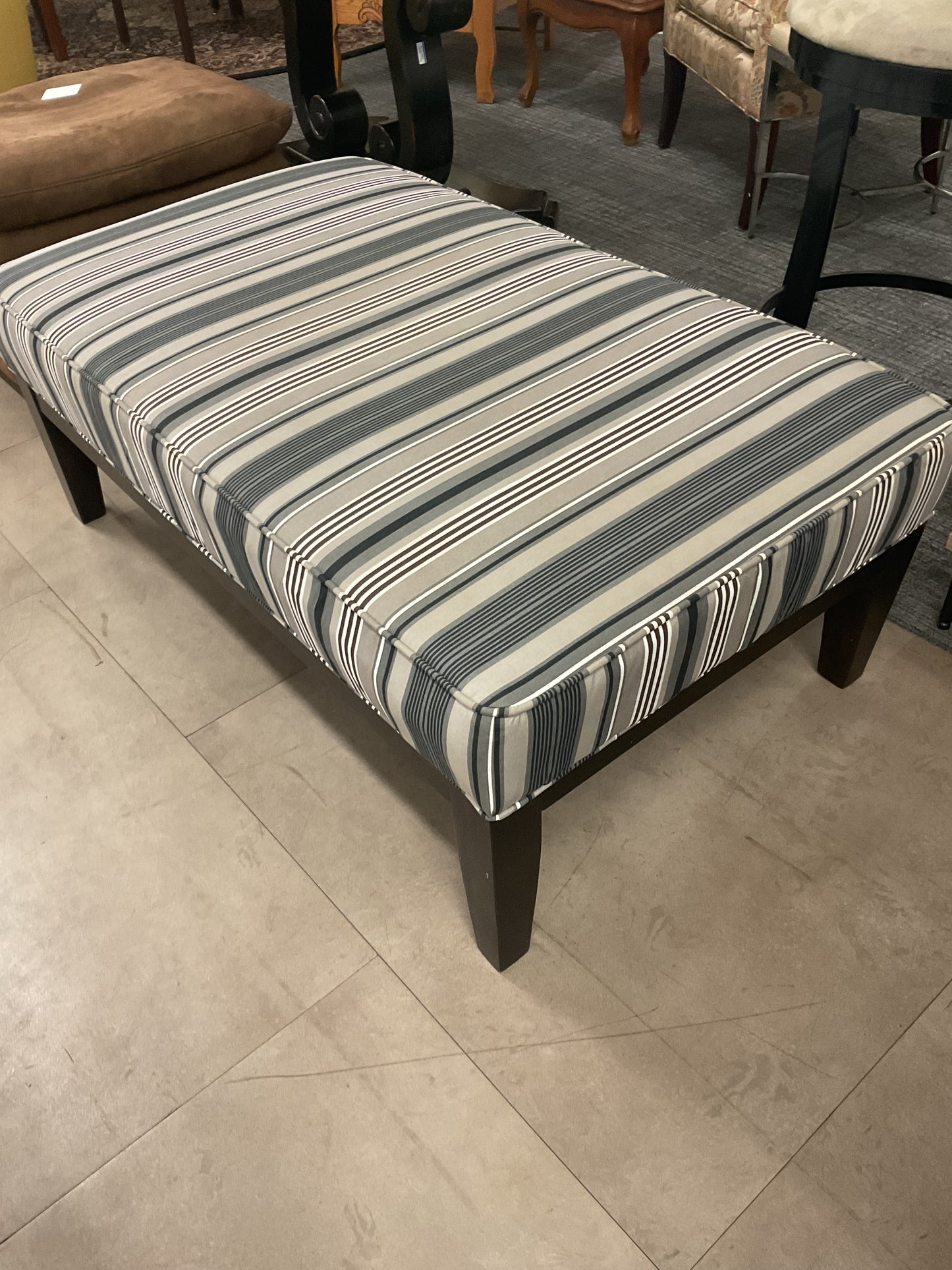 Sassy Striped Ottoman