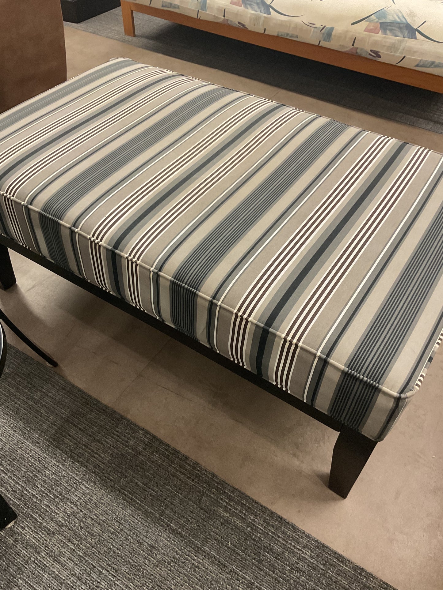 Sassy Striped Ottoman