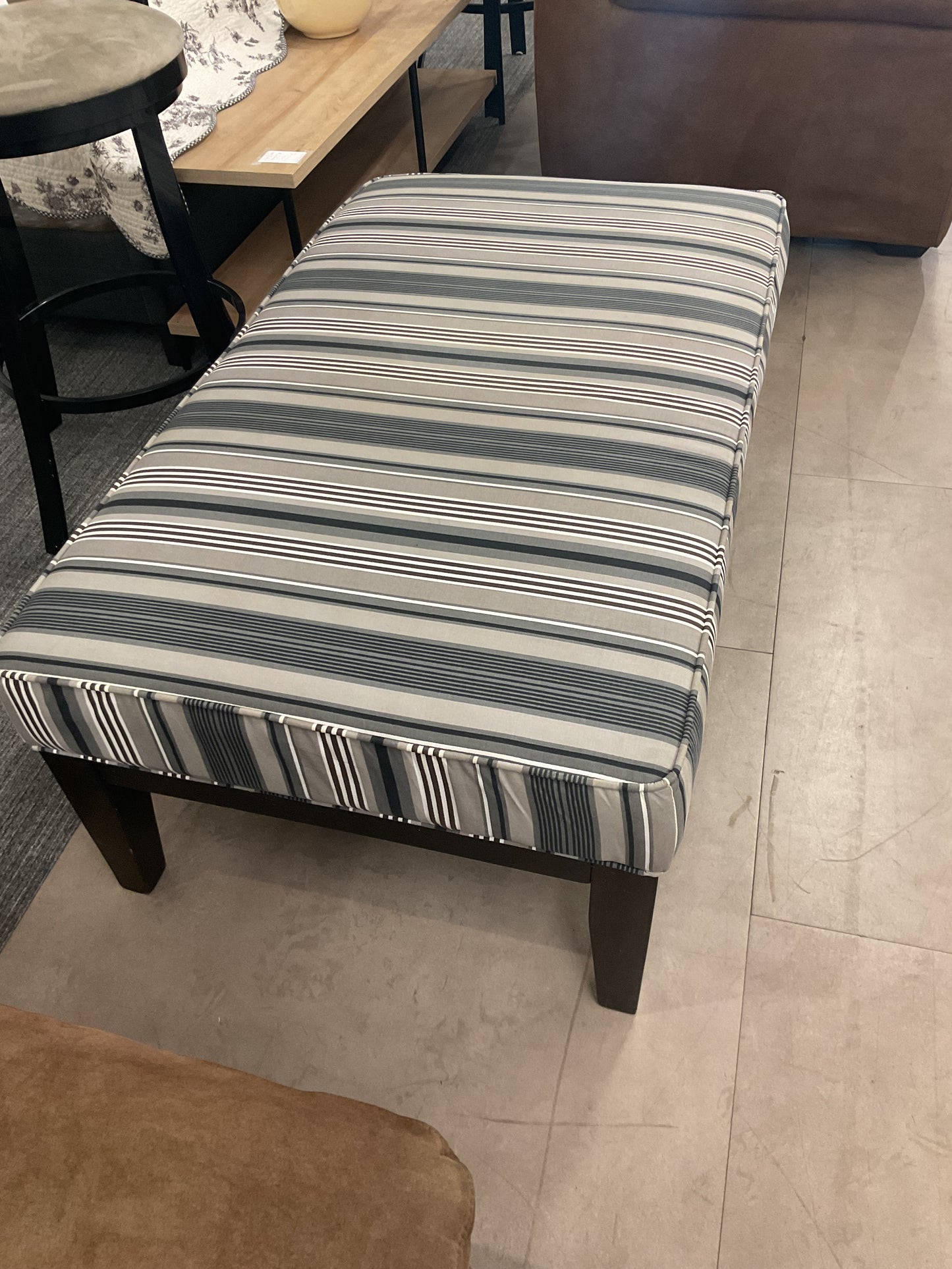 Sassy Striped Ottoman