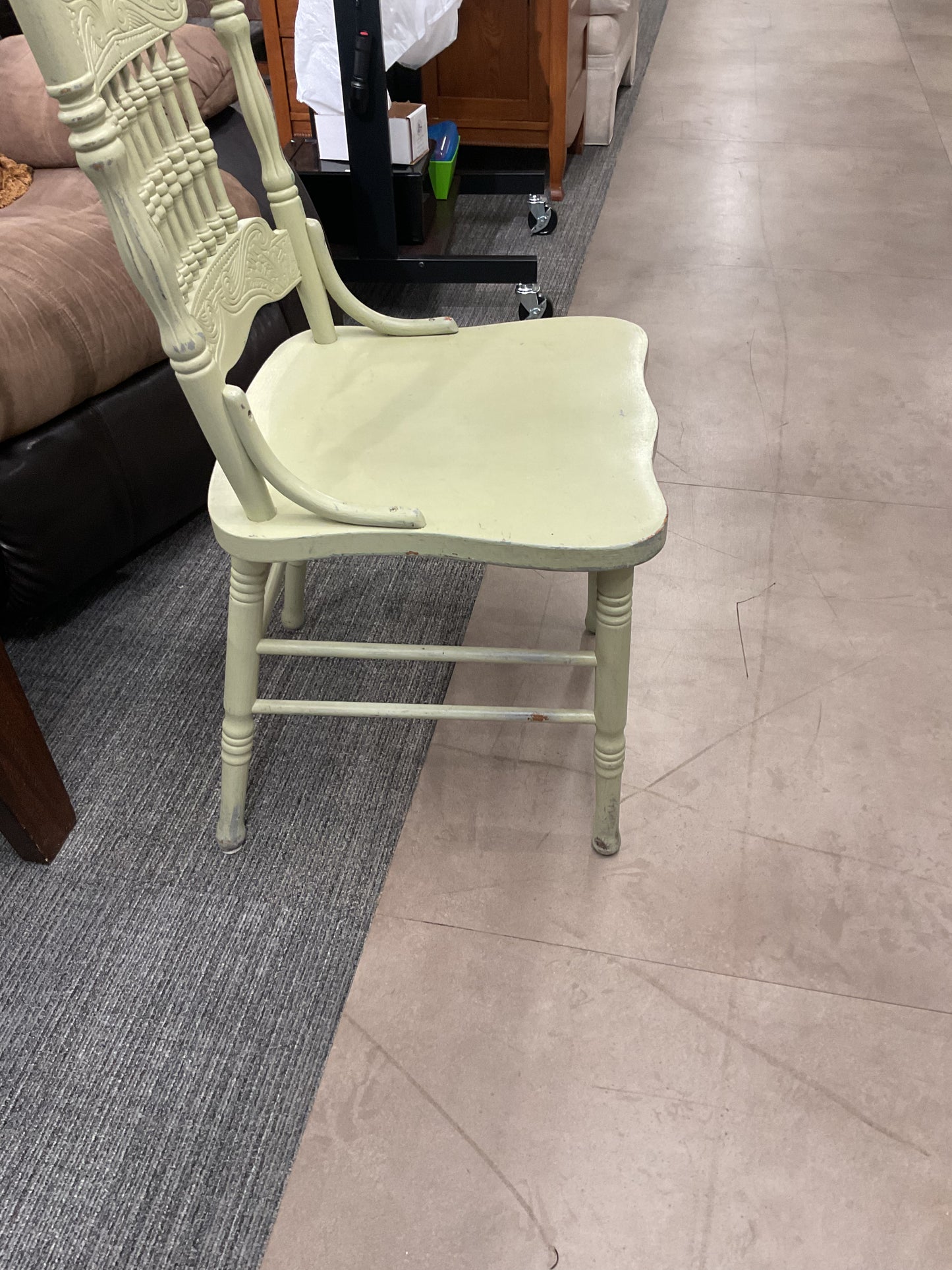 Green Spindle Back Chair