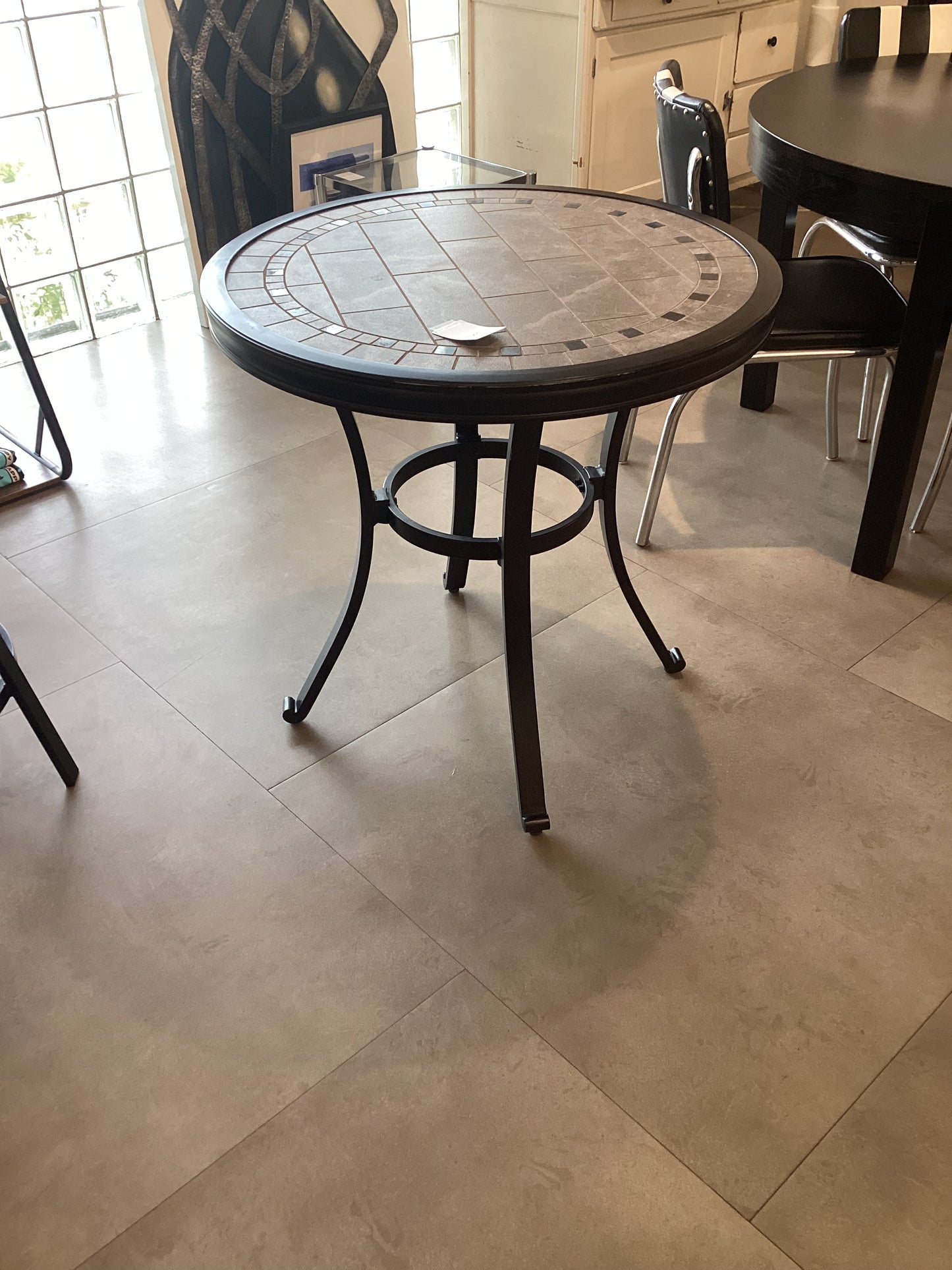 Round Stone Patio Table