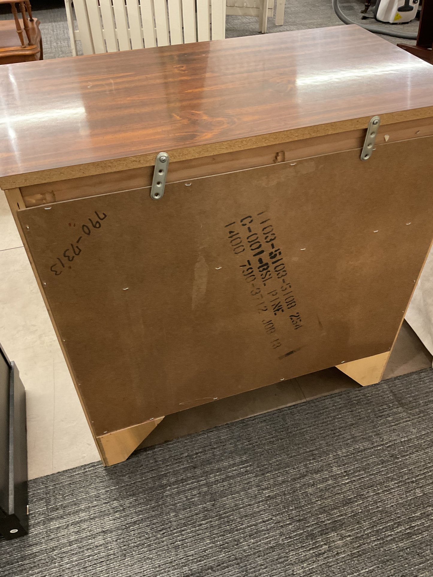 Golden Handle Wood Chest