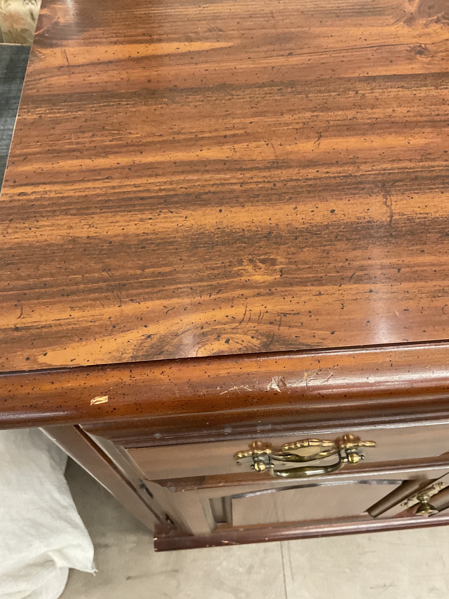 Golden Handle Wood Chest