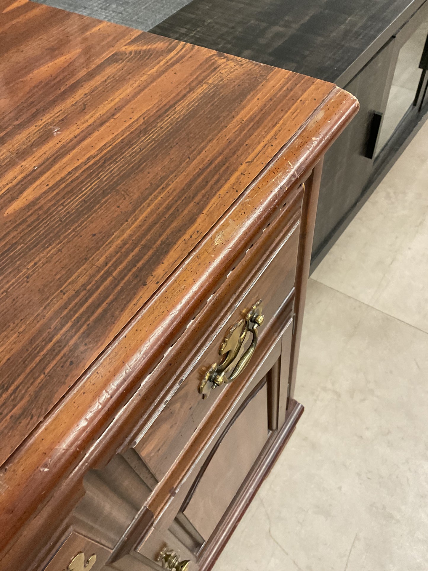 Golden Handle Wood Chest