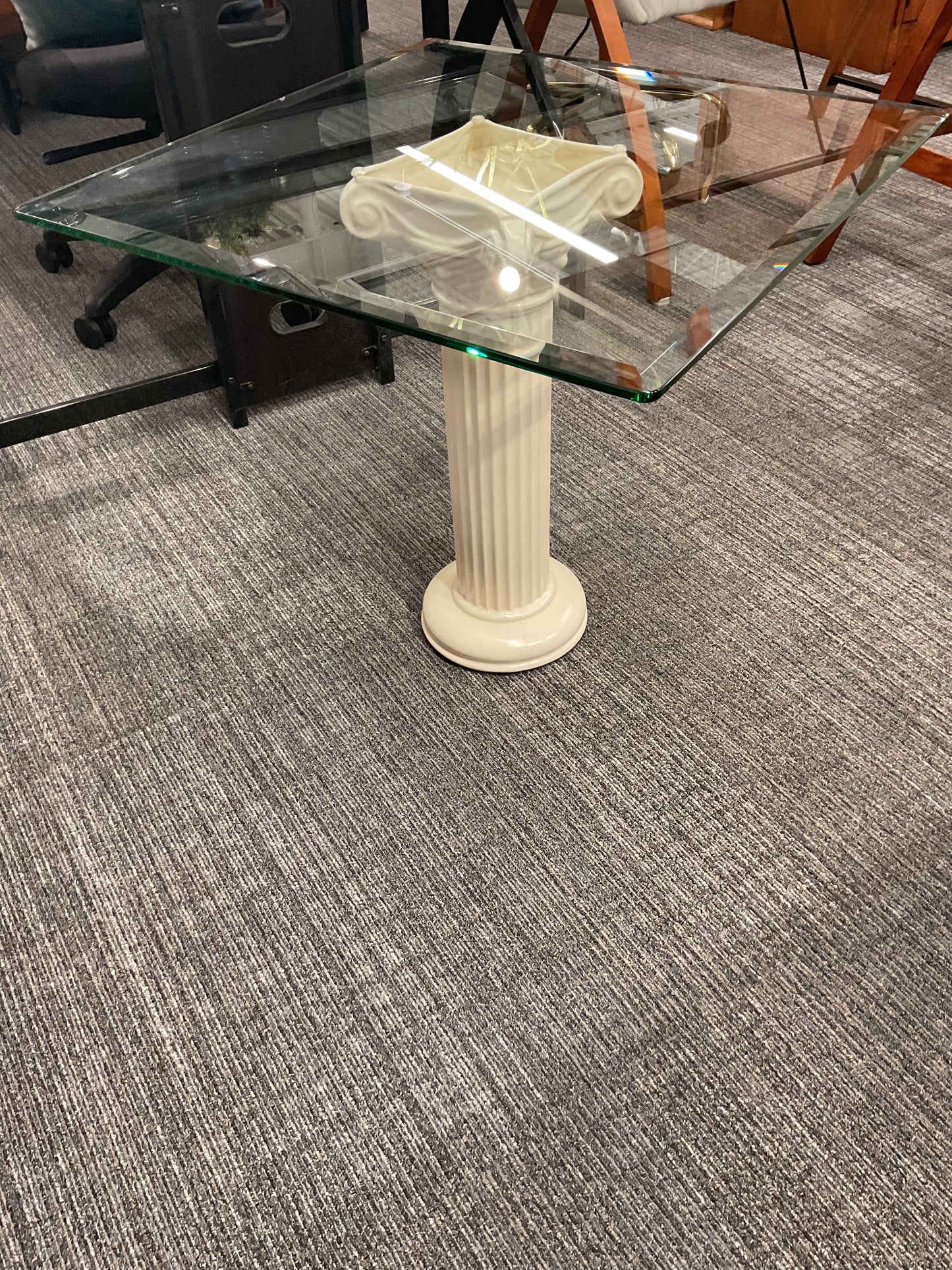 Pillar Glass Side Table