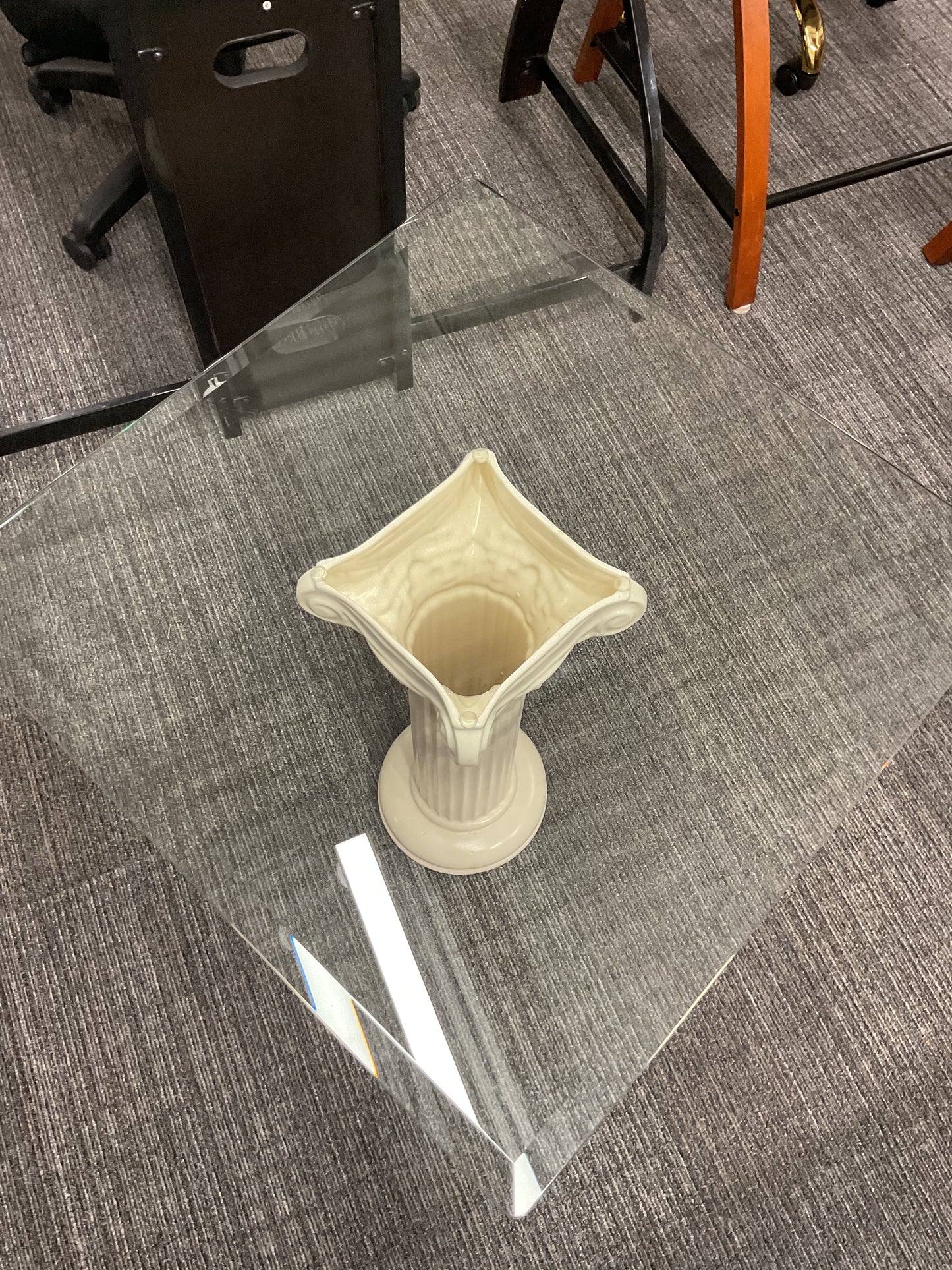 Pillar Glass Side Table