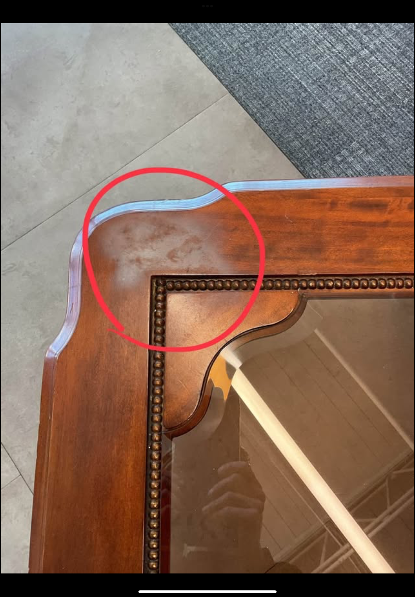 Wooden Glass Top End Table #1