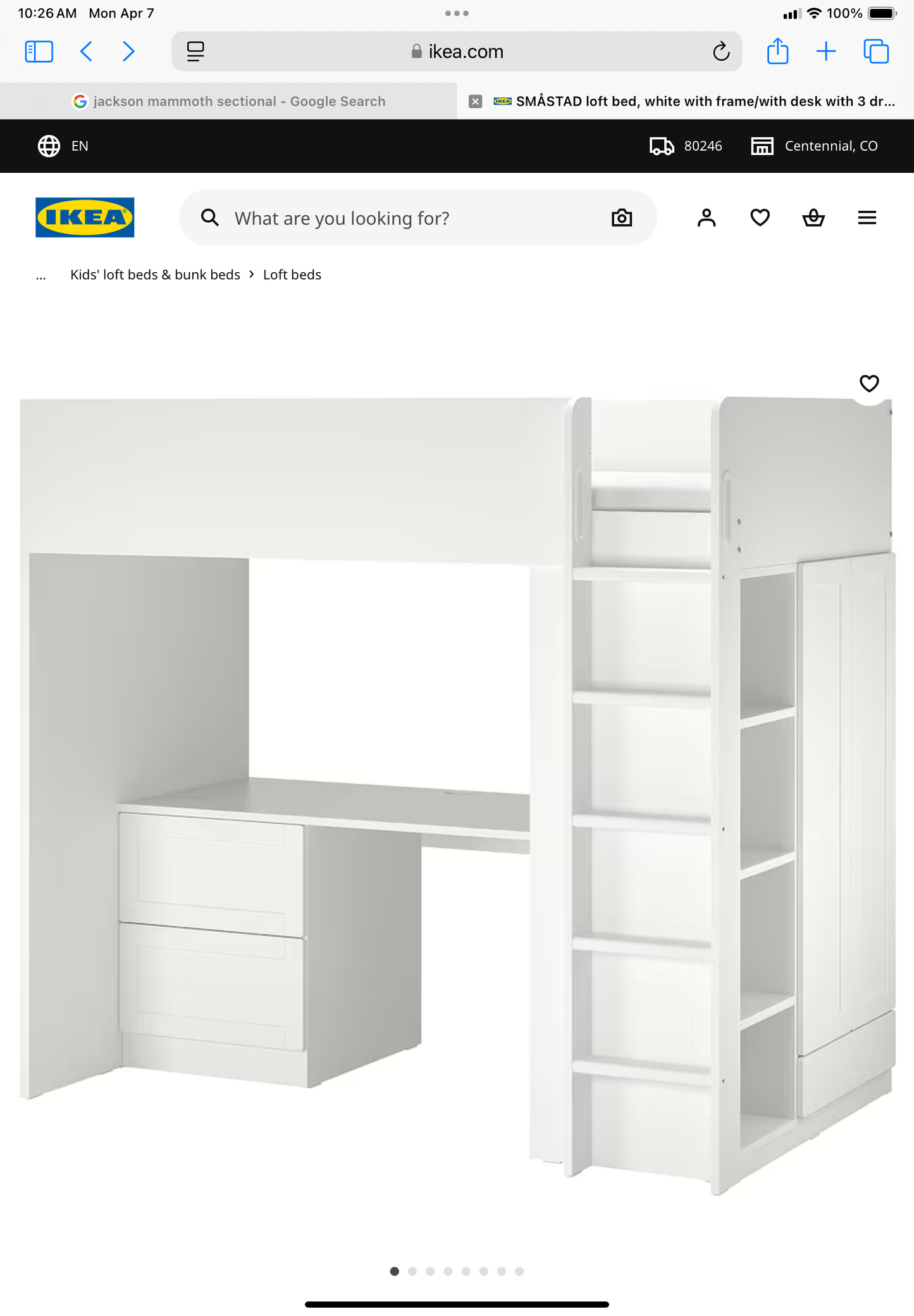 Smastad Loft Twin Bed (B154)