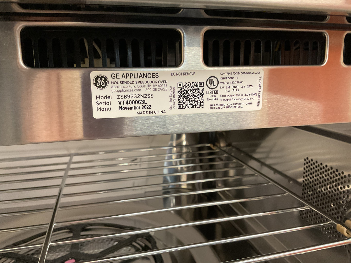 Advantium Built-In Wall Oven 240V