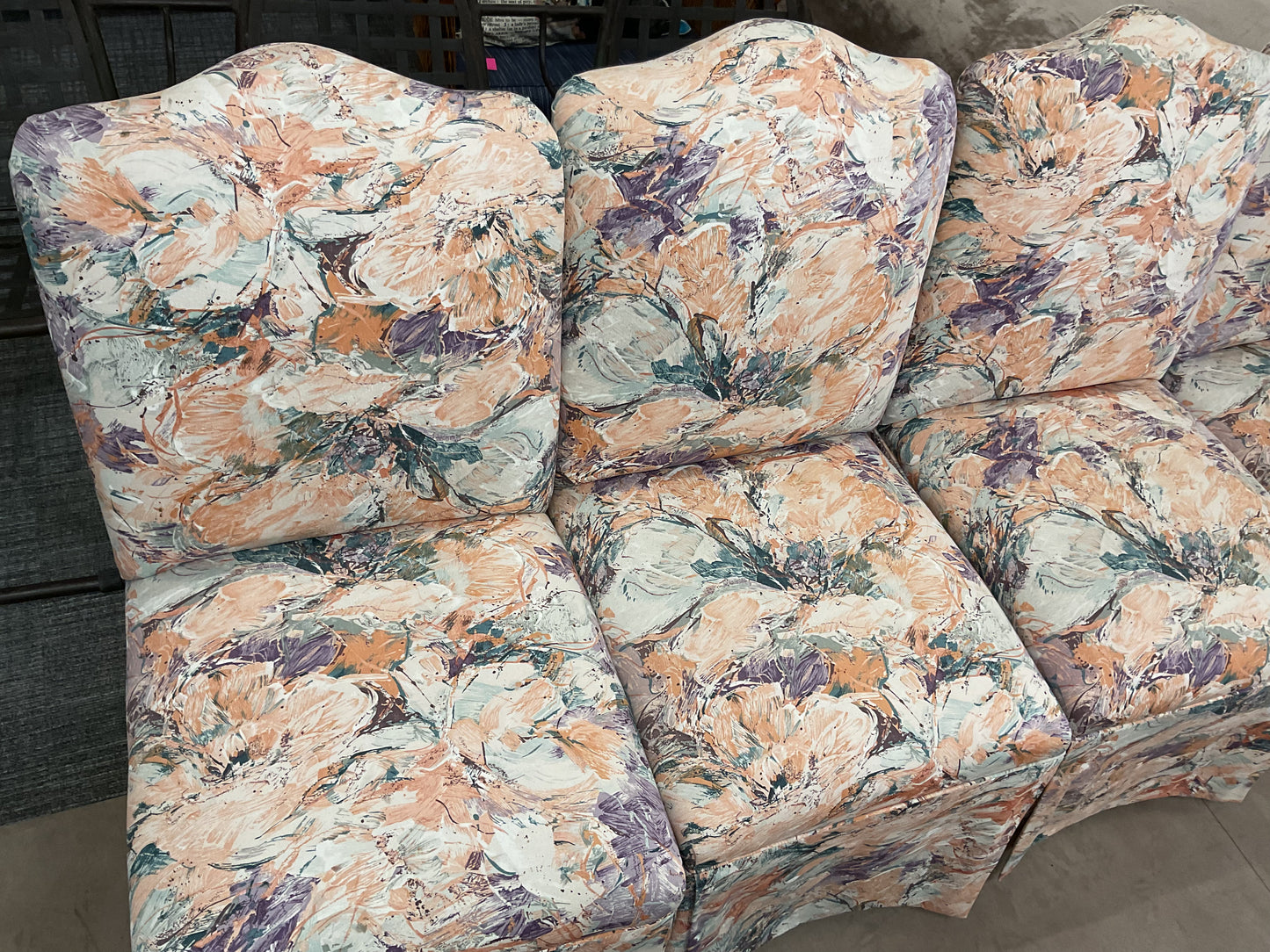 Floral Pattern Chair Set Of Eight