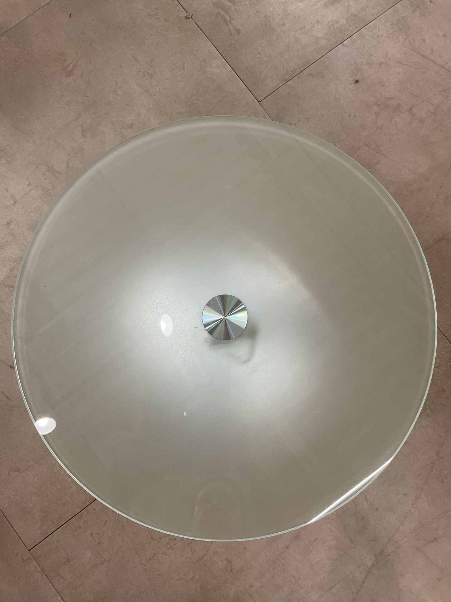 Fogged Glass End Table