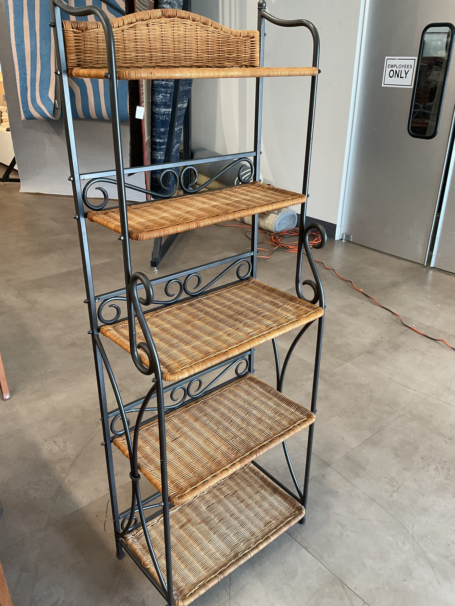 Wicker Shelving Unit