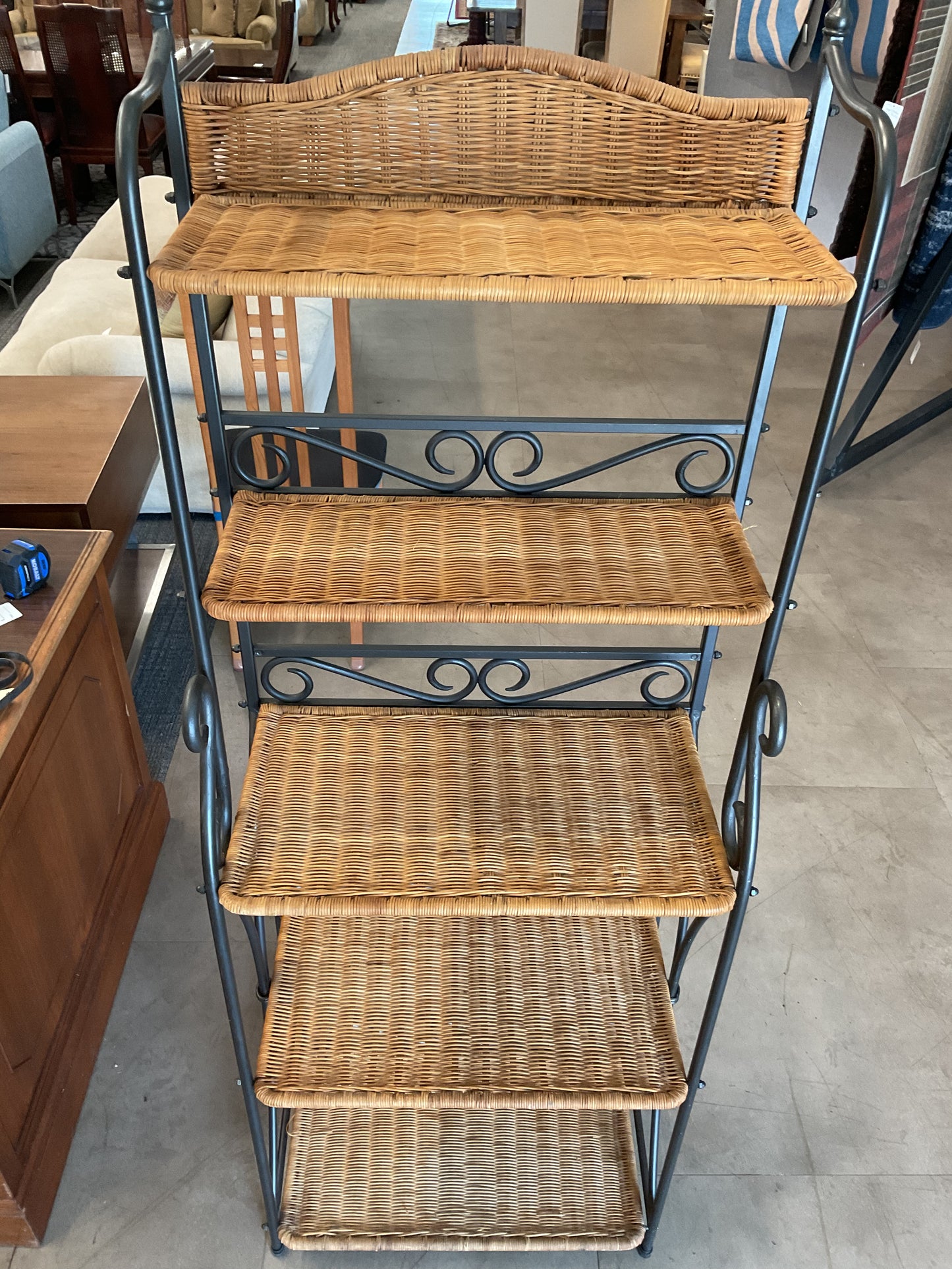 Wicker Shelving Unit