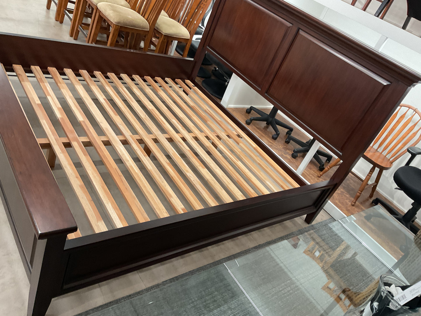 Dark Stained King Bed Frame (B171)