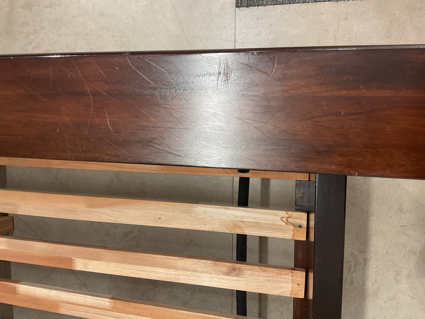 Dark Stained King Bed Frame (B171)