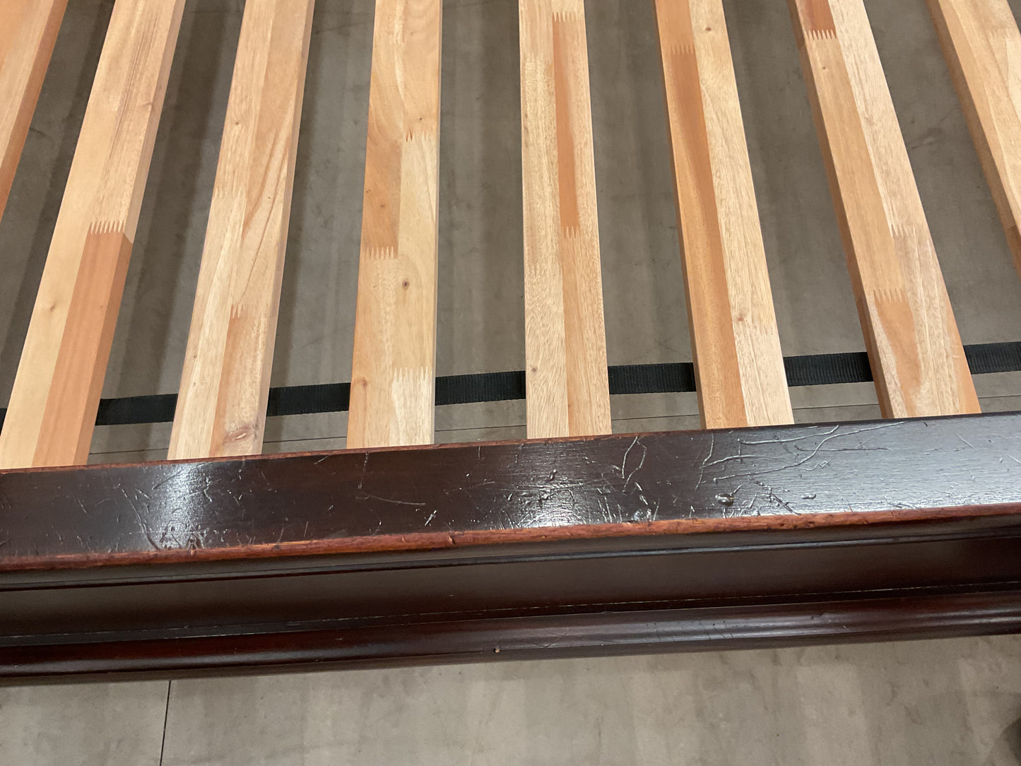 Dark Stained King Bed Frame (B171)