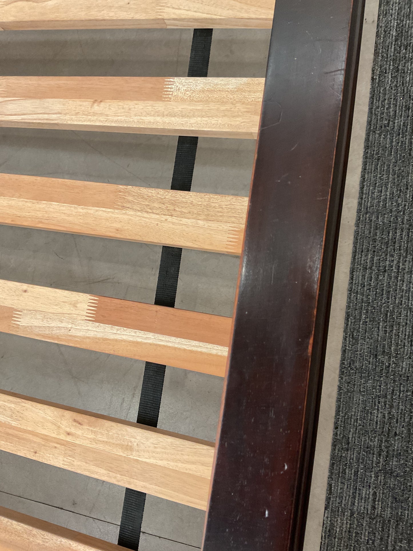 Dark Stained King Bed Frame (B171)