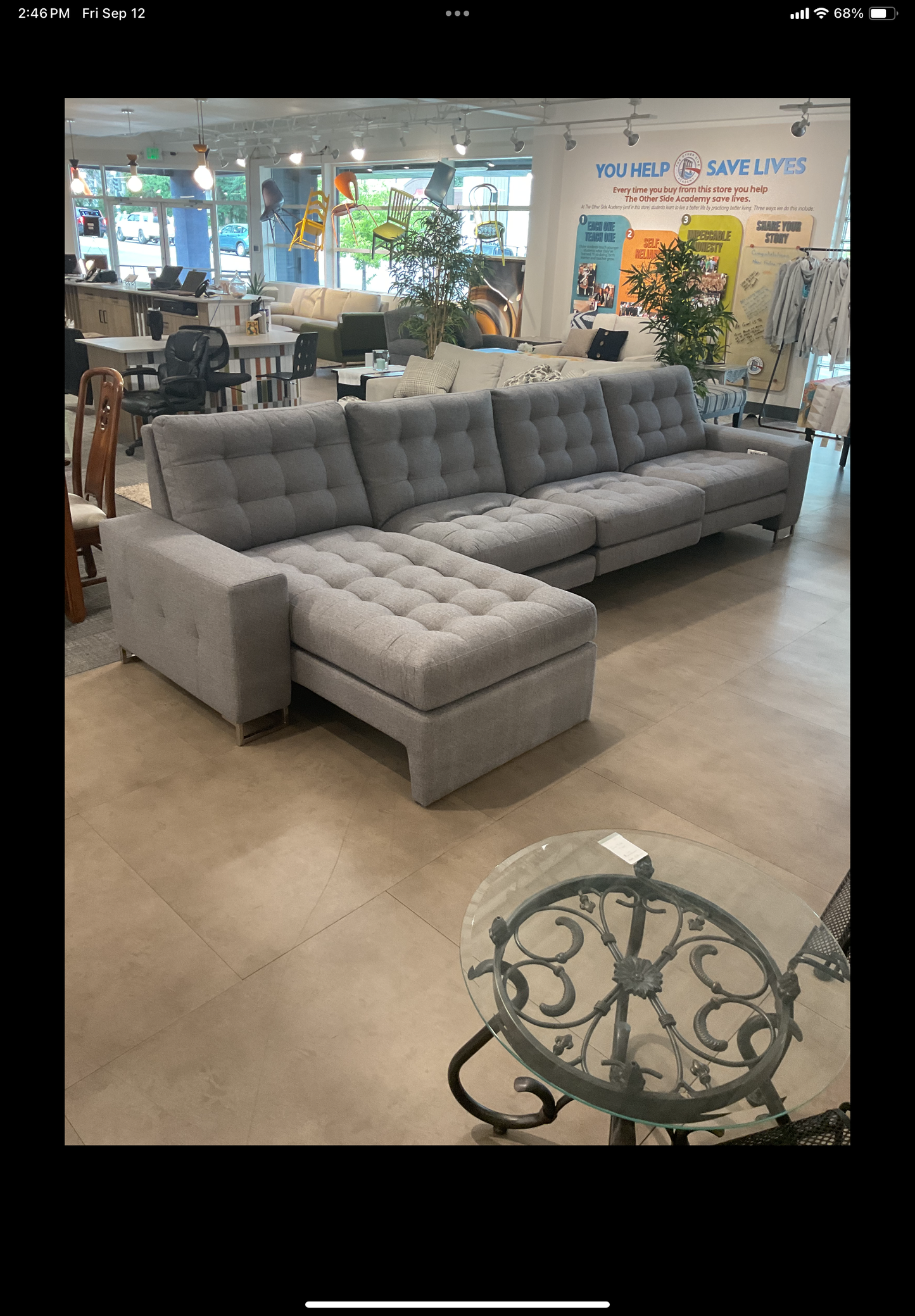 American Leather Motion Sofa