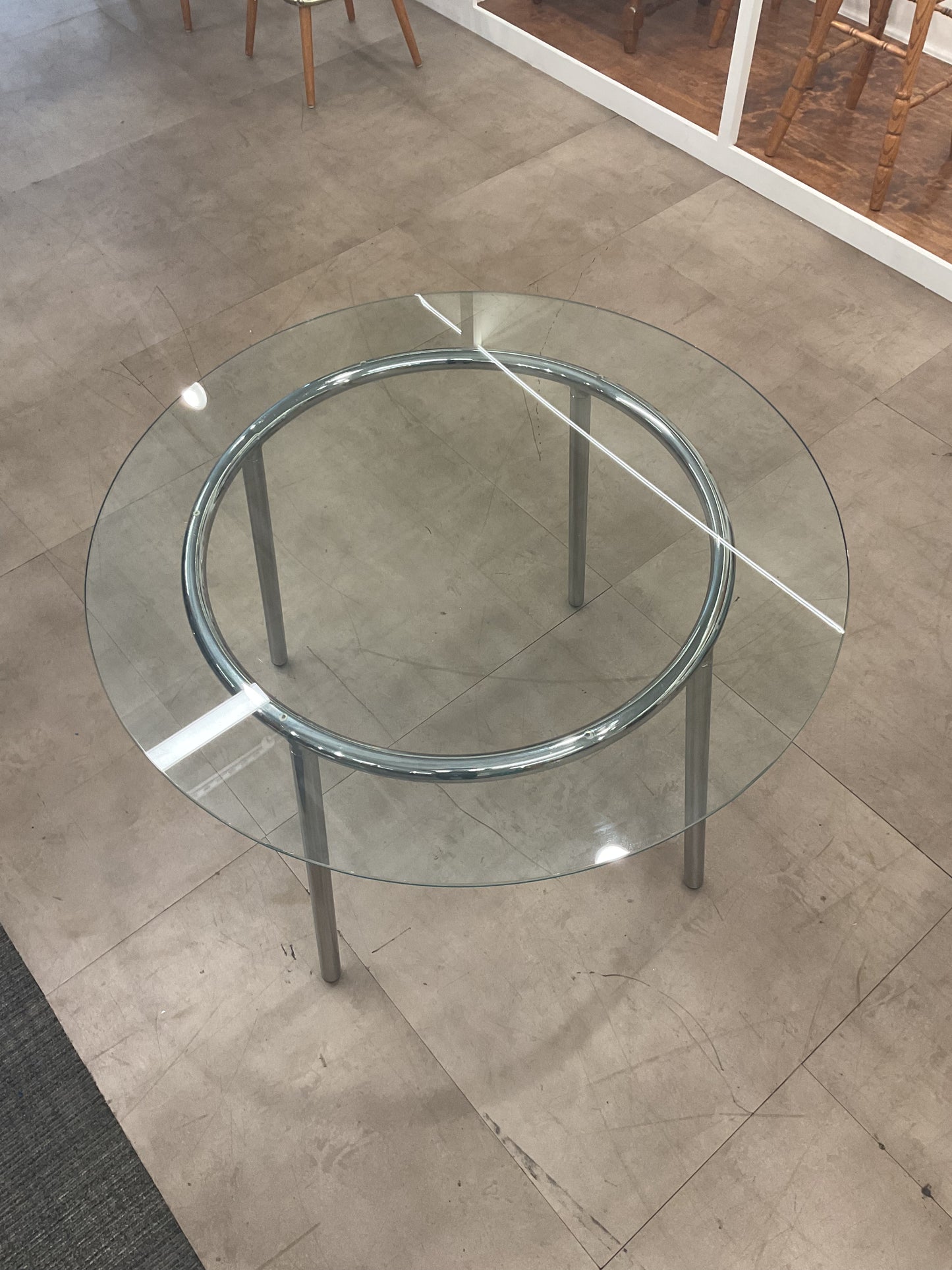 IKEA Simple Circular Glass Table