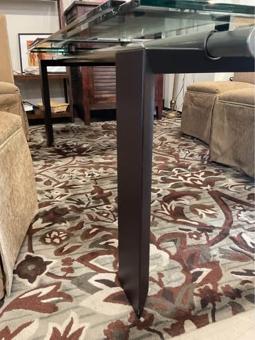 Pull Out Leaf Glass Table