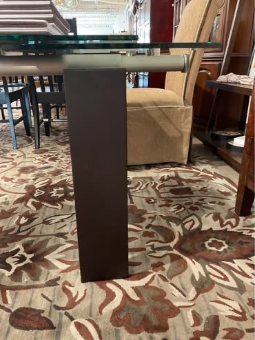 Pull Out Leaf Glass Table