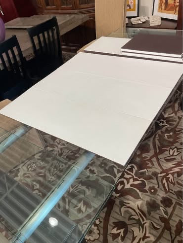Pull Out Leaf Glass Table