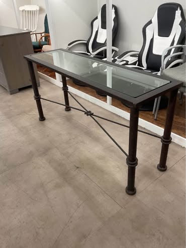 Iron And Glass Table